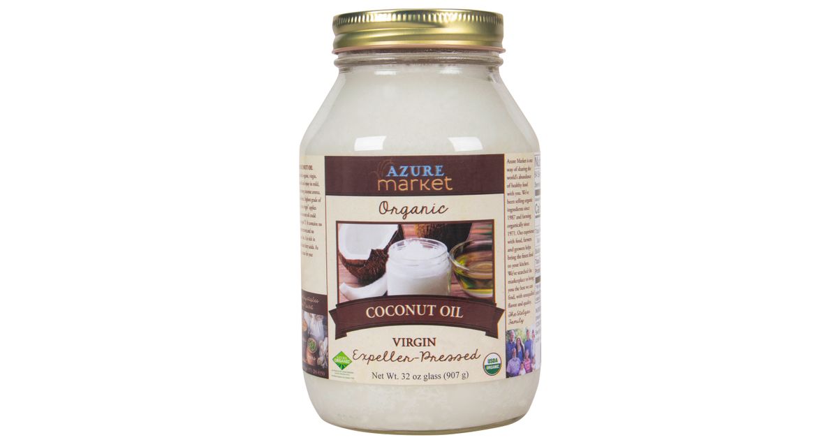 Azure Market Organics Coconut Oil, Expeller Pressed, Virgin, Organic