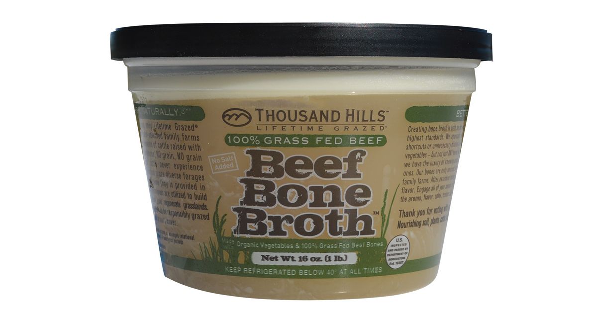 Thousand Hills Beef Bone Broth, GrassFed, Frozen Azure Standard
