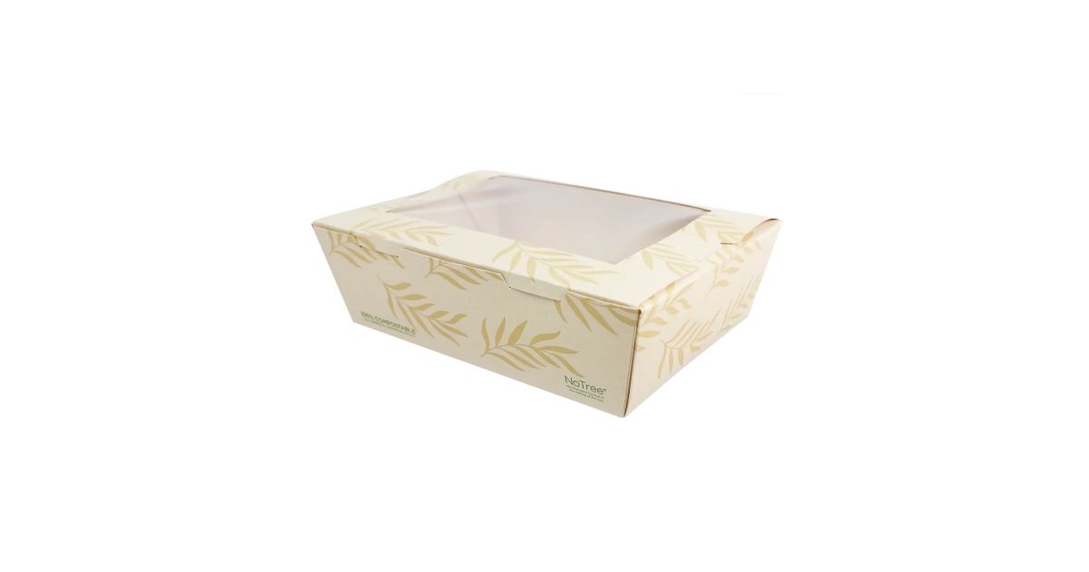 World Centric No. 3 Take Out Container, No Tree Paper, PLA Window ...