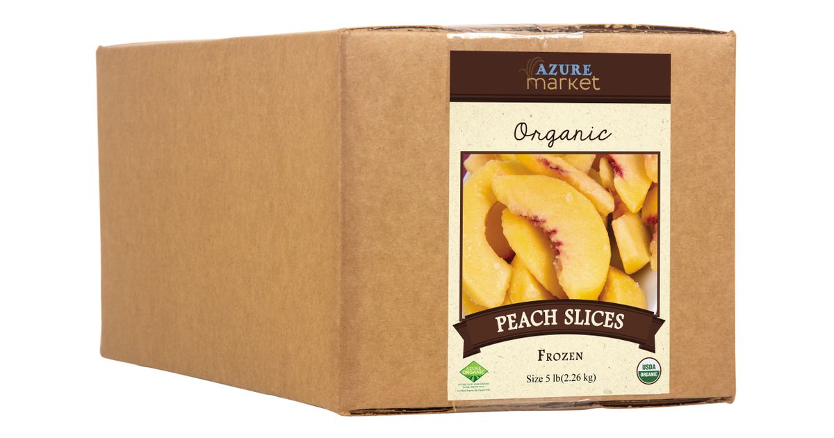 Azure Market Organics Peaches, Sliced, Frozen, Organic - Azure
