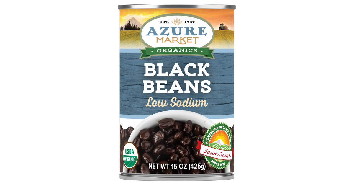 Azure Market Organics Black Beans, Low Sodium, Organic Azure Standard