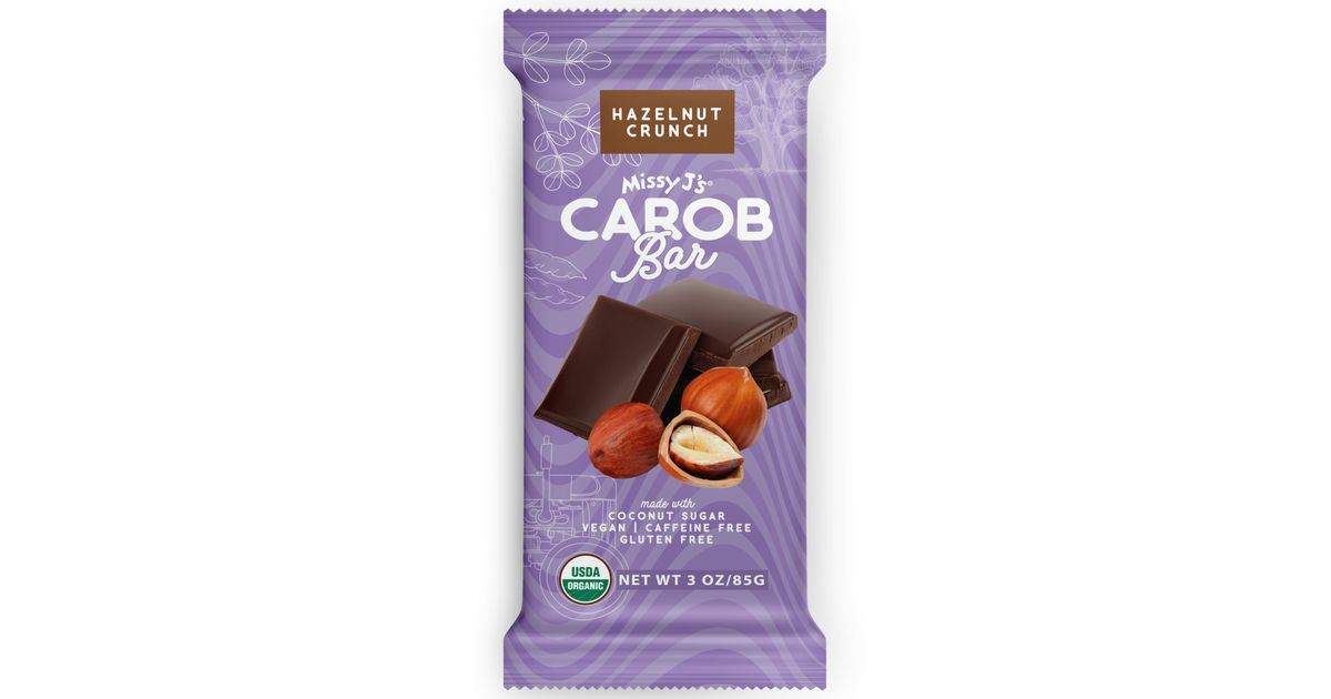 Missy J's Carob Candy Bar, Hazelnut, Organic Azure Standard