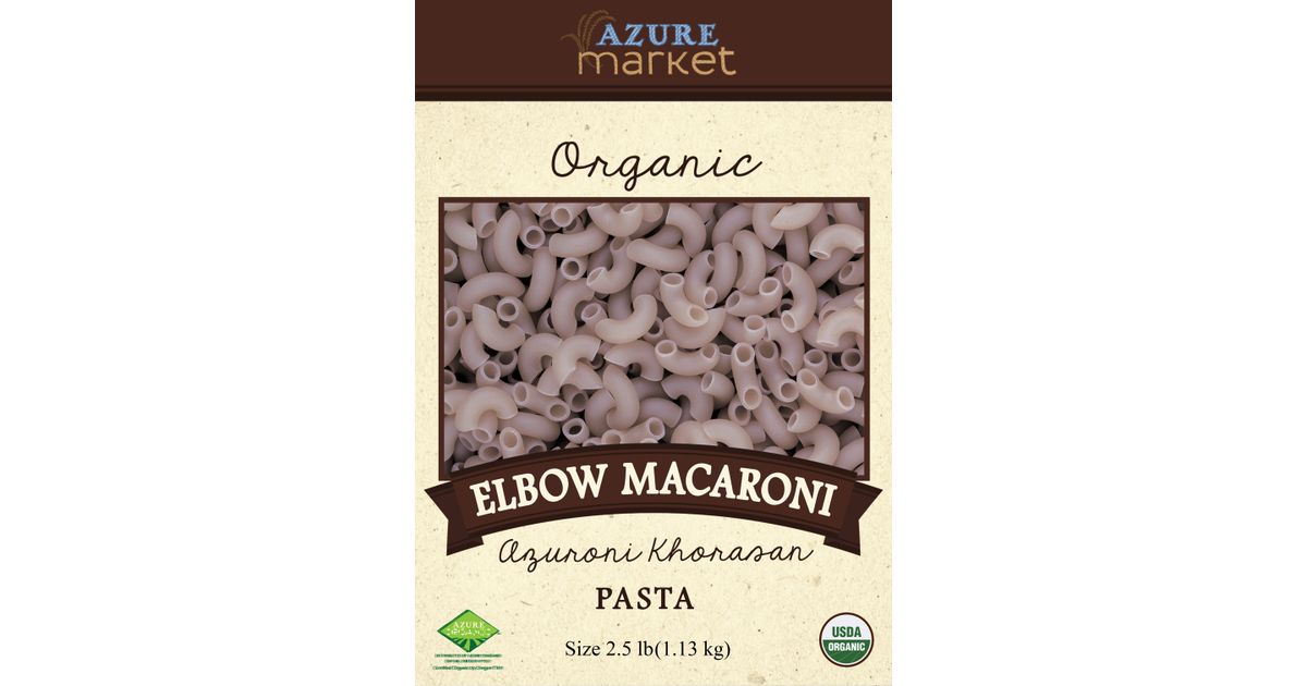 Azure Market Organics Elbow Macaroni Azuroni Khorasan Pasta