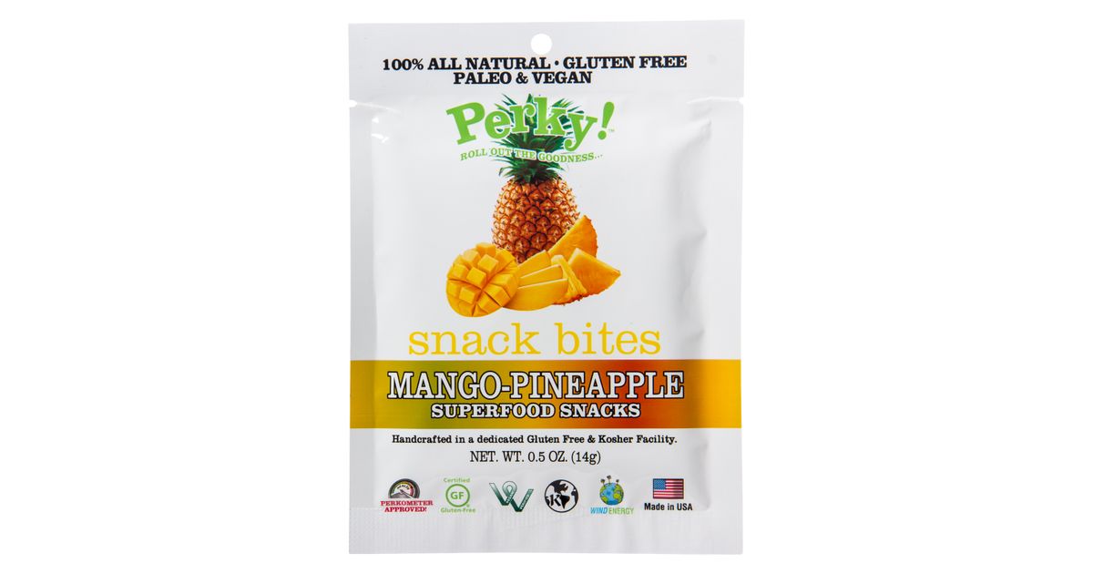 @@Perky! Snack Bites Fruit Leather, Mango Pineapple - Azure Standard