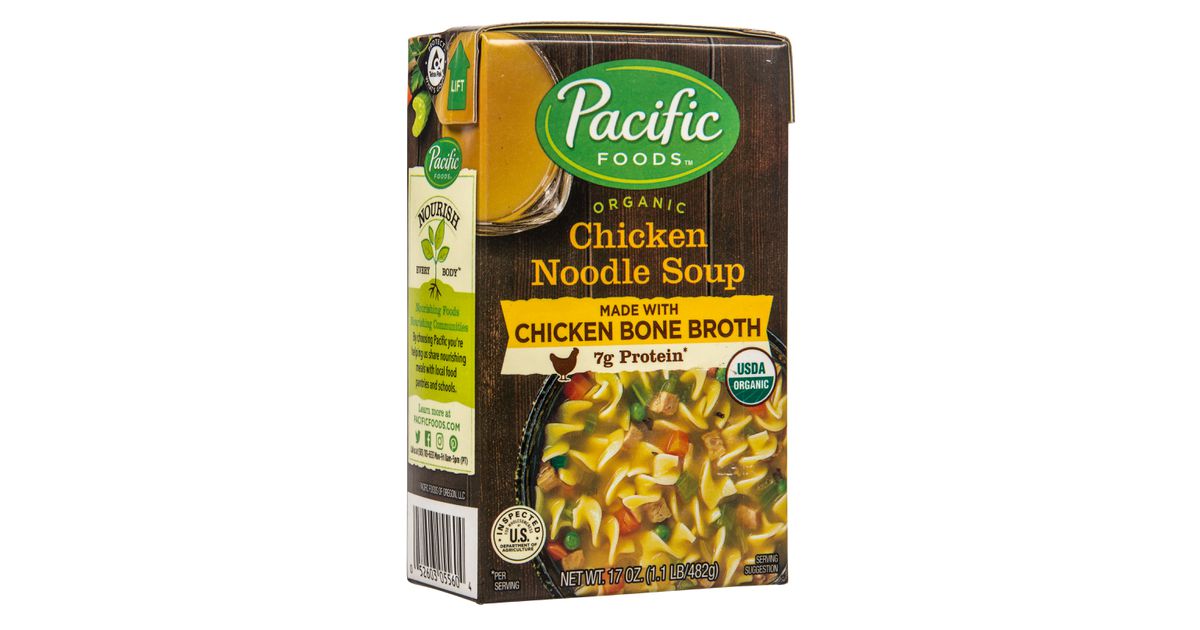 Pacific Foods Organic Chicken Noodle Soup With Bone Broth - 17oz