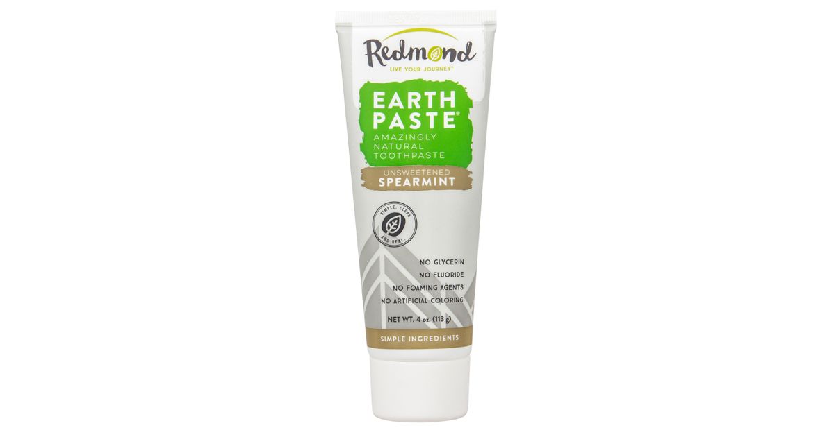 Redmond Earthpaste Toothpaste with Silver, Unsweetened Spearmint