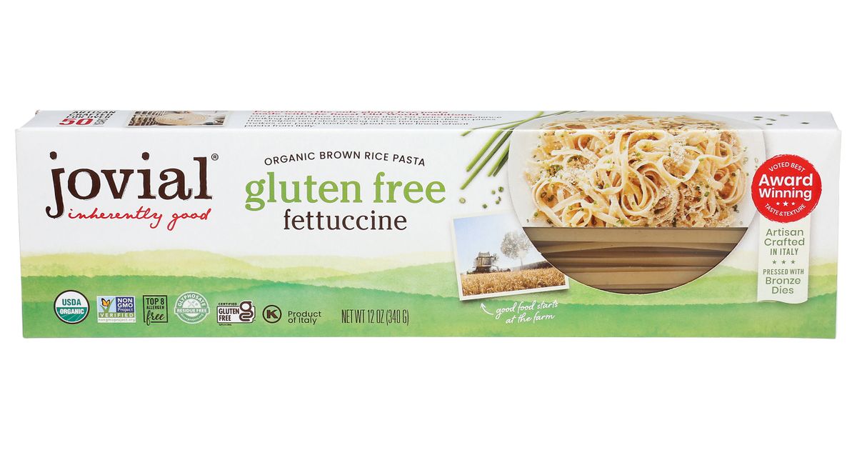 Jovial Foods Pasta, Fettuccine, Brown Rice, GF, Organic Azure Standard