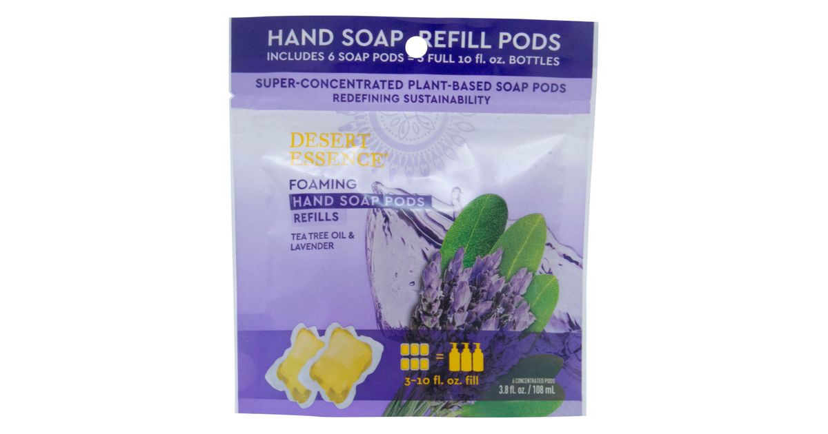 Desert Essence Foaming Hand Soap Refill Pods, Lavender - Azure Standard