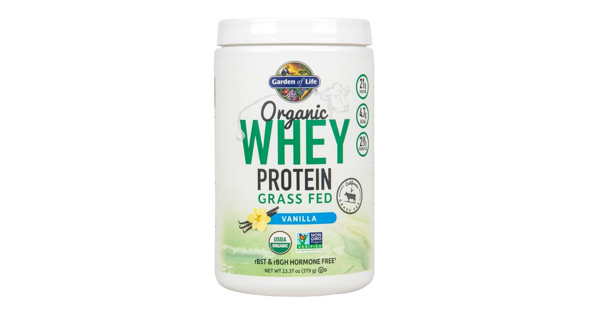 garden of life grass fed whey protein powder vanilla