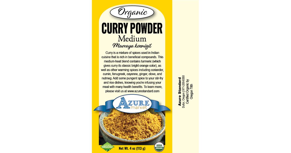 Azure Market Organics Curry Powder, Medium, Organic - Azure Standard