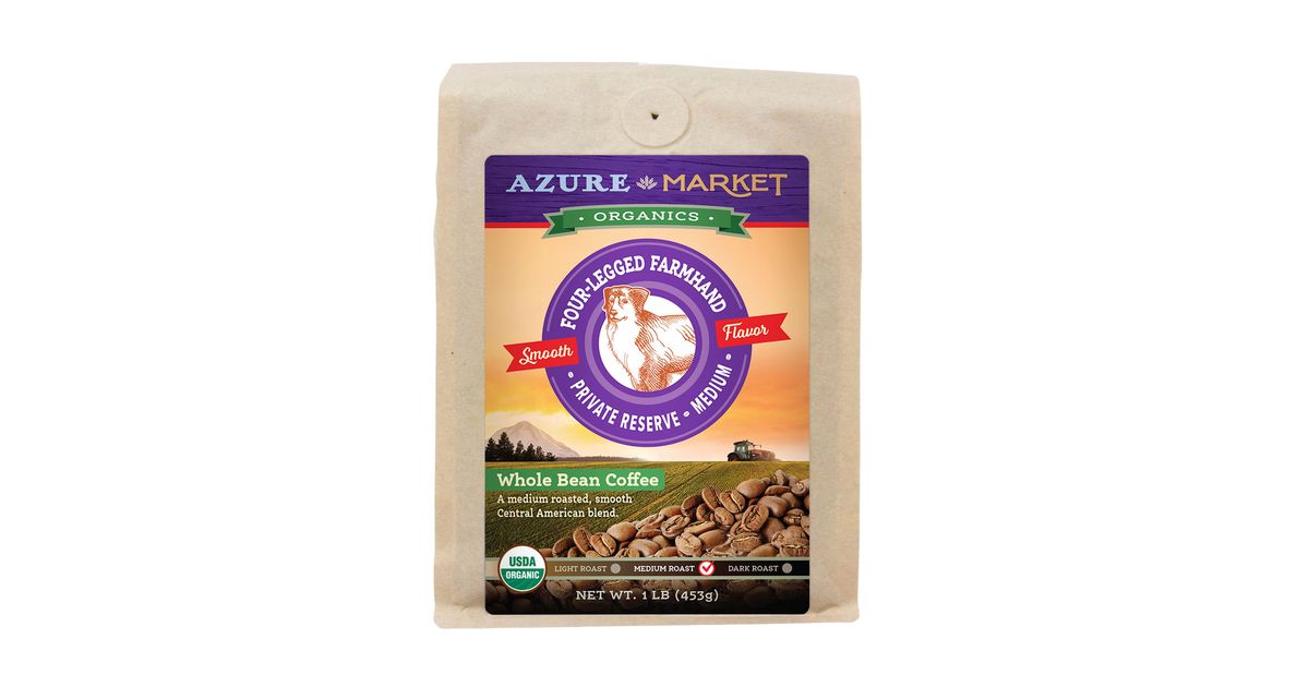 Azure Market Organics Coffee Whole Bean, Private Reserve Medium