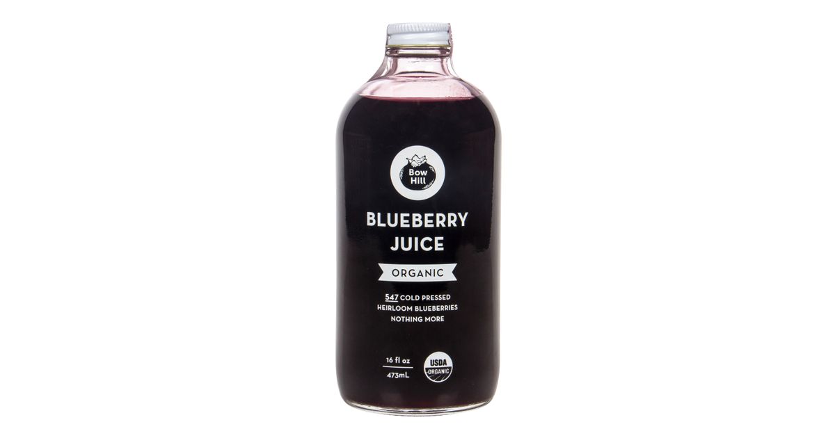 Bow Hill Blueberry 100 Juice, Heirloom, Cold Pressed, Organic