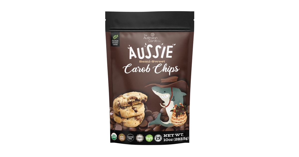 Carobou Aussie Carob Chips, SemiSweet, Organic Azure Standard