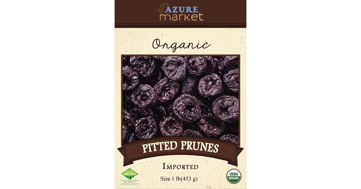 Azure Market Organics Prunes, Pitted, Imported, Organic Azure Standard