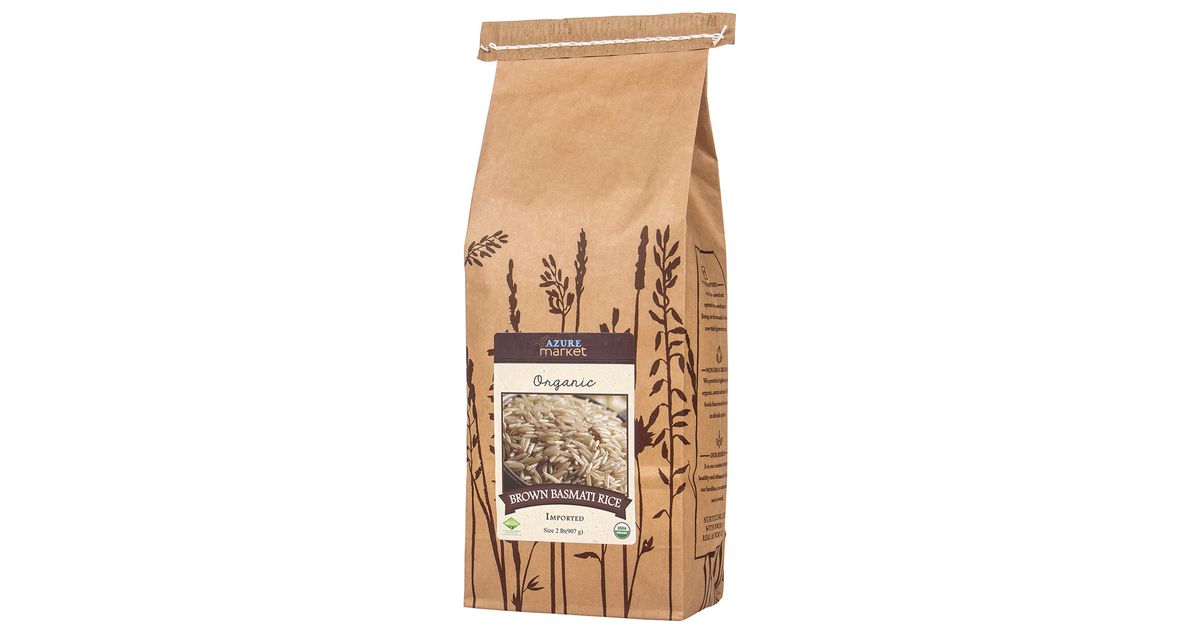 Azure Market Organics Rice, Basmati Brown, Imported, Organic
