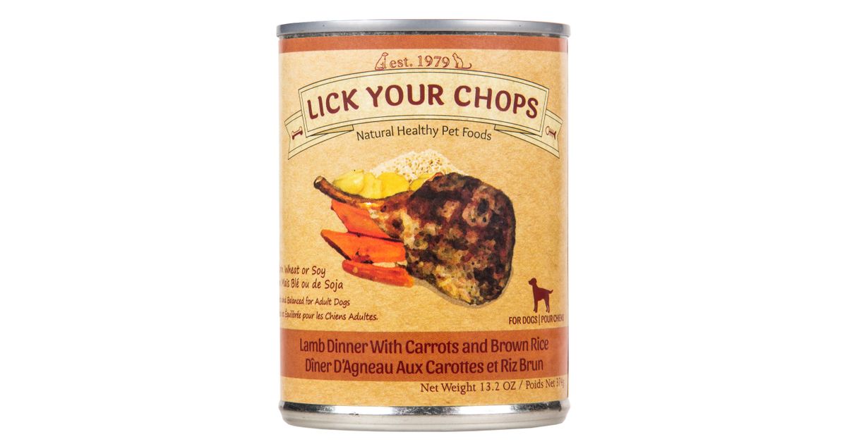 Lick Your Chops Dog Food, Canned, Lamb & Brown Rice Azure Standard