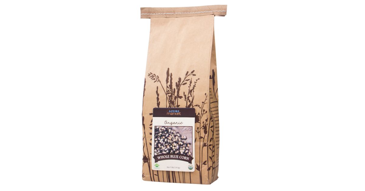 Azure Market Organics Corn, Blue, Whole Kernel, Organic Azure Standard