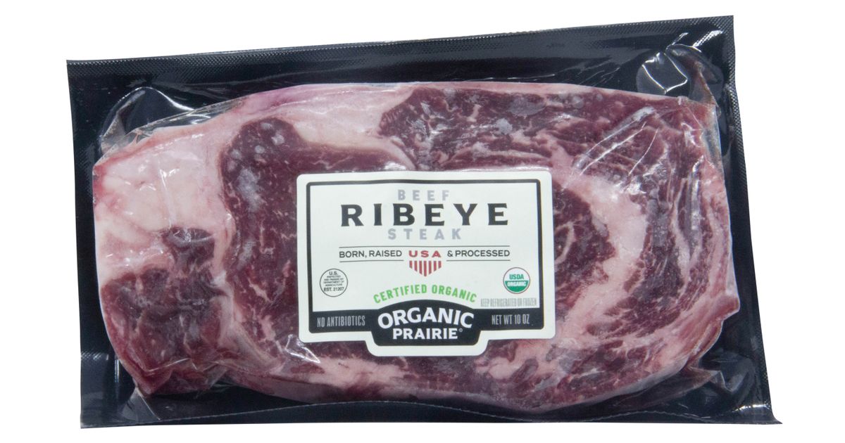Organic Prairie Ribeye Steak, Frozen, Organic - Azure Standard