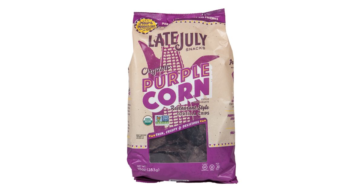 Late July Tortilla Chips, Restaurant Style, Purple Corn, Lightly Salted