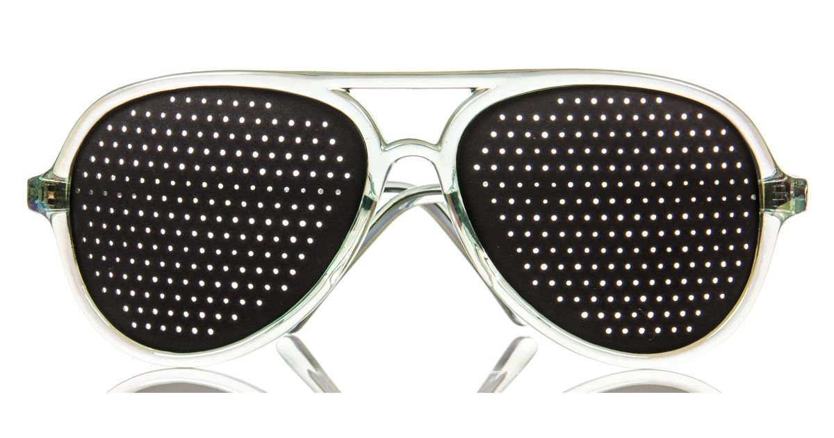 Natural Eyes Pinhole Glasses Adult Blue Laser Azure Standard