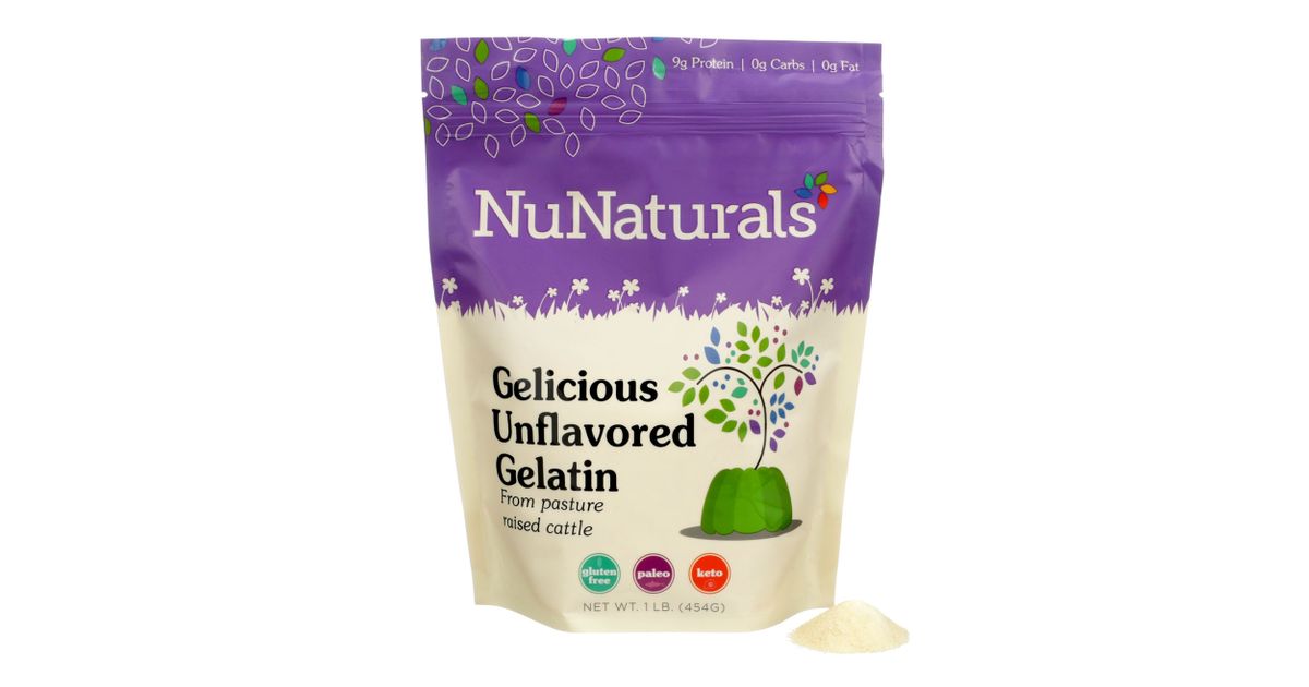 NuNaturals Gelicious Gelatin, Unflavored - Azure Standard