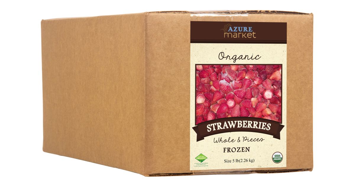 Azure Market Organics *Strawberries, Whole & Pieces, Frozen