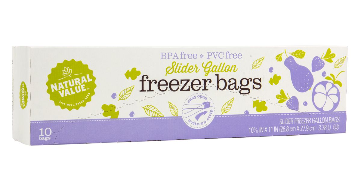 Natural Value Slider Freezer Bags, Gallon size - Azure Standard