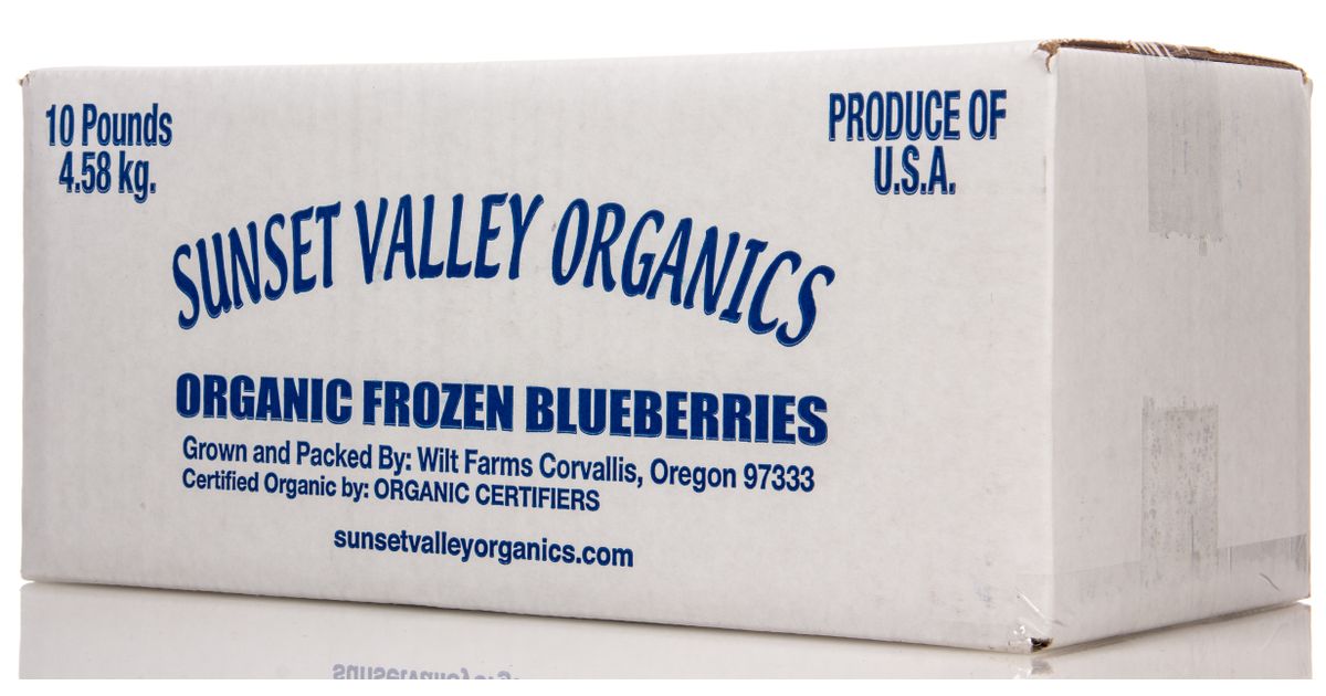 Sunset Valley Organics Blueberries, Frozen, Organic - Azure Standard
