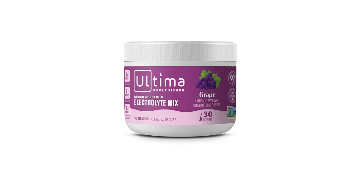 Ultima Replenisher Electrolyte Hydration Powder, Grape Azure Standard