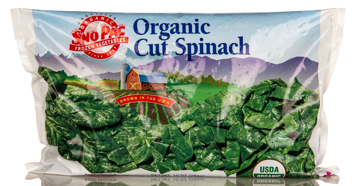 SnoPac Spinach, Frozen, Organic Azure Standard