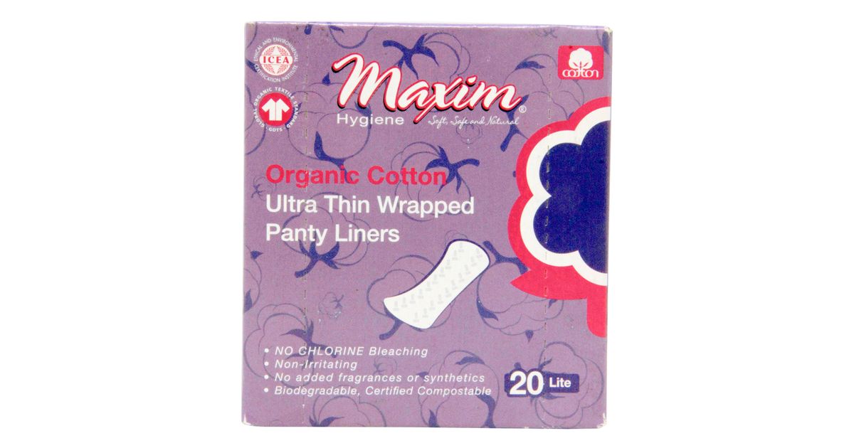 Maxim Hygiene Products Cotton UltraThin Panty Liners, Wrapped, Lite