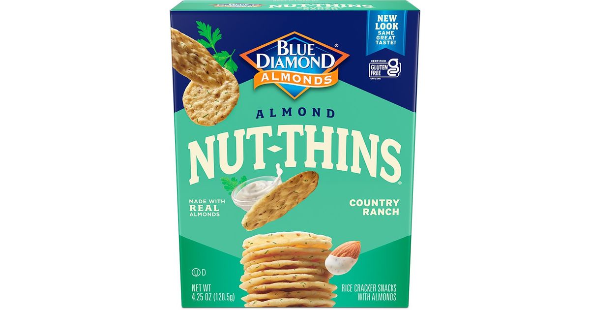 Blue Diamond Almond Nut Thins Cracker, Country Ranch Azure Standard