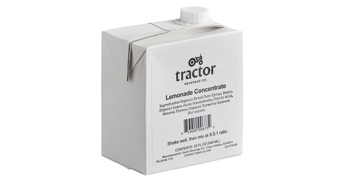 Tractor Beverage Co. Lemonade, 8.51 Concentrate, Organic Azure Standard
