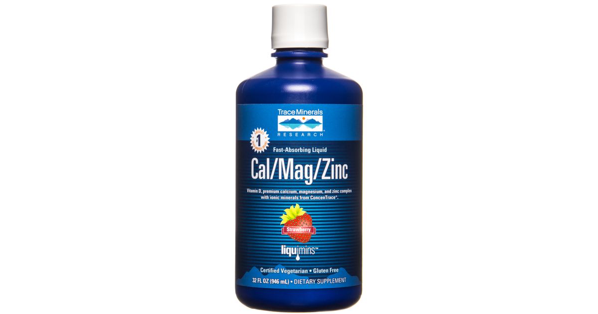 Trace Minerals Liquid Cal/Mag/Zinc Strawberry Azure Standard