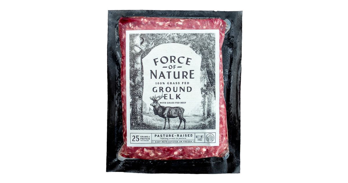 Force of Nature Ground Elk, GrassFed, Frozen Azure Standard