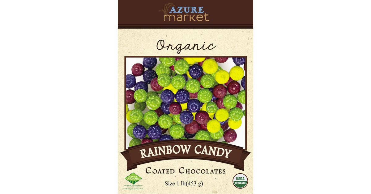 Azure Market Organics Rainbow Candy Coated Chocolates, Organic