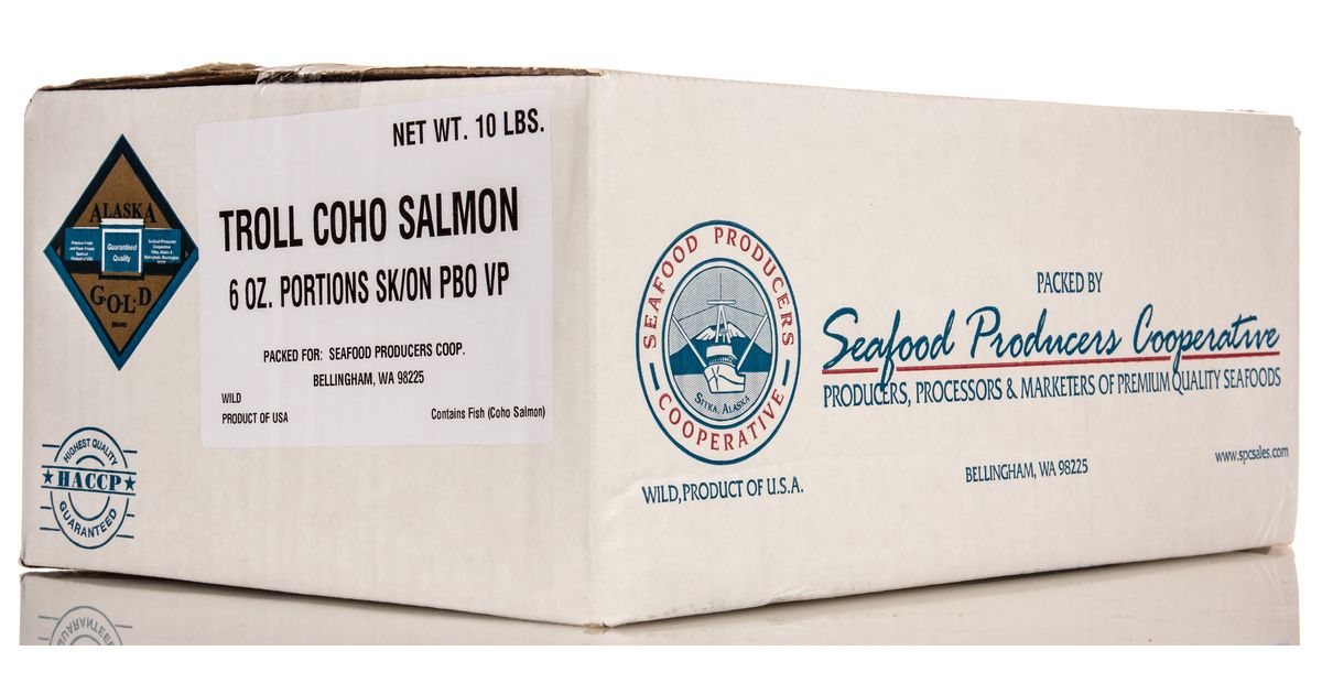 Seafood Producers Cooperative Salmon Coho Portions, Frozen - Azure