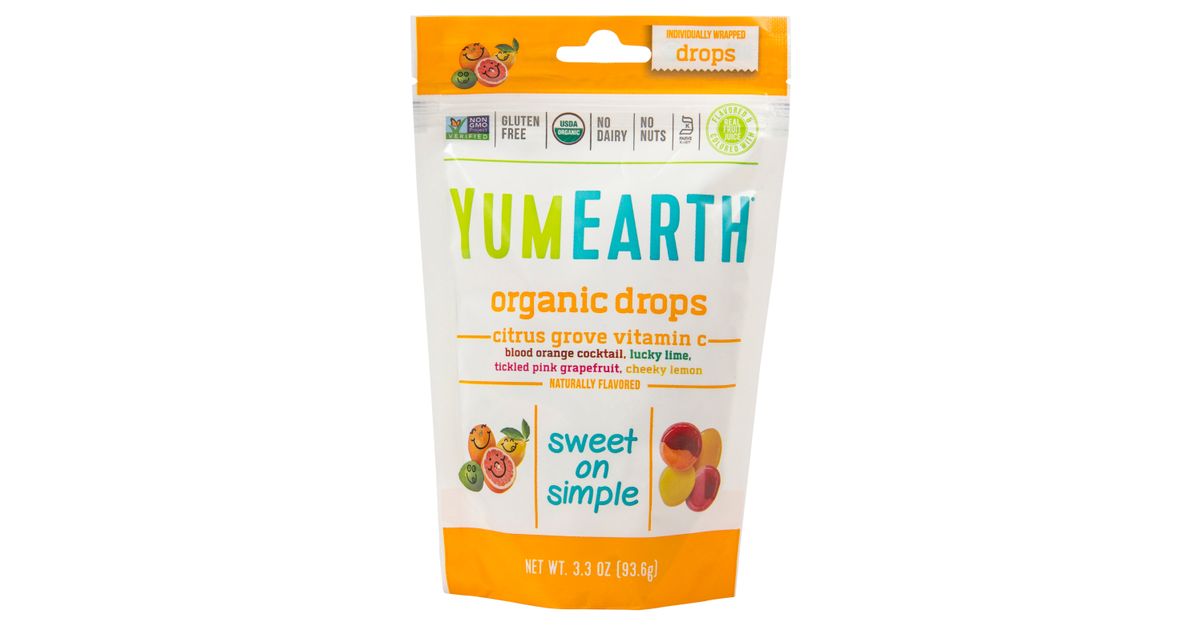 Yum Earth Drops, Citrus Grove Vitamin C, Assorted Flavors, Organic