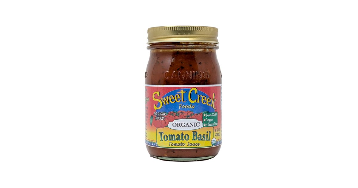 Sweet Creek Foods Tomato Sauce, Tomato Basil, Organic - Azure Standard