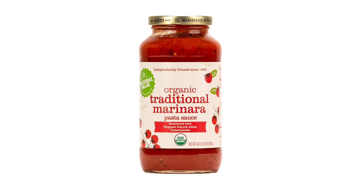 Natural Value Pasta Sauce, Marinara, Organic - Azure Standard