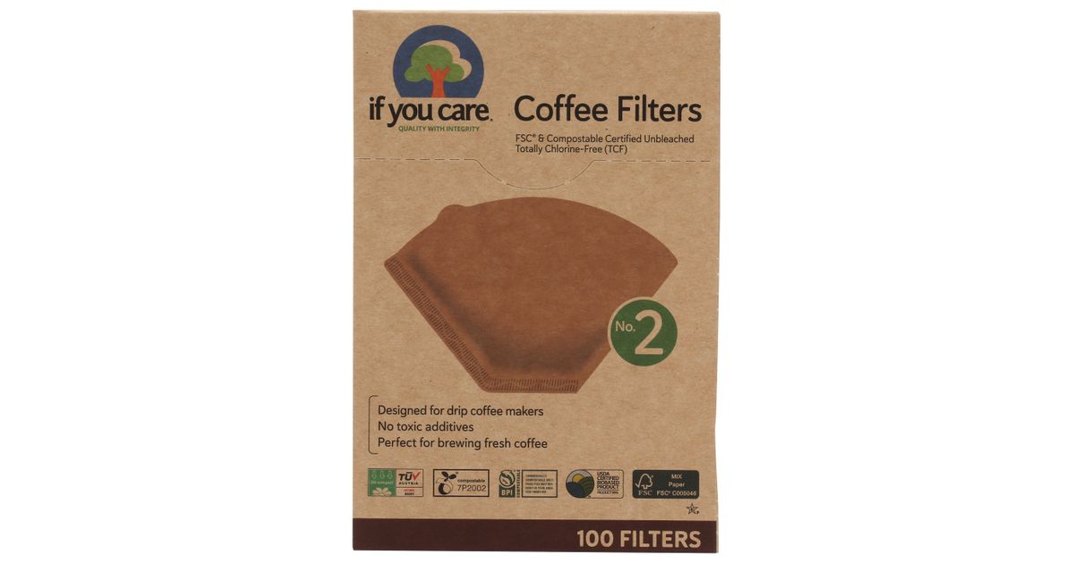 If You Care Coffee Filters, No. 2, 100 Unbleached Azure Standard