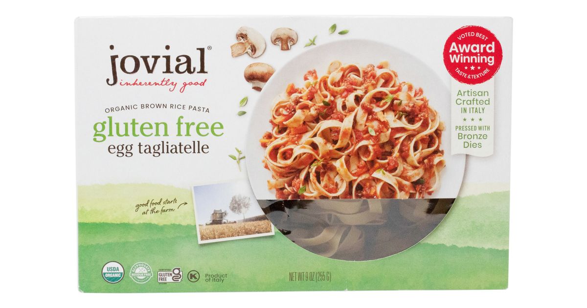 Jovial Foods Brown Rice Tagliatelle, Traditional Egg Pasta, GF Azure