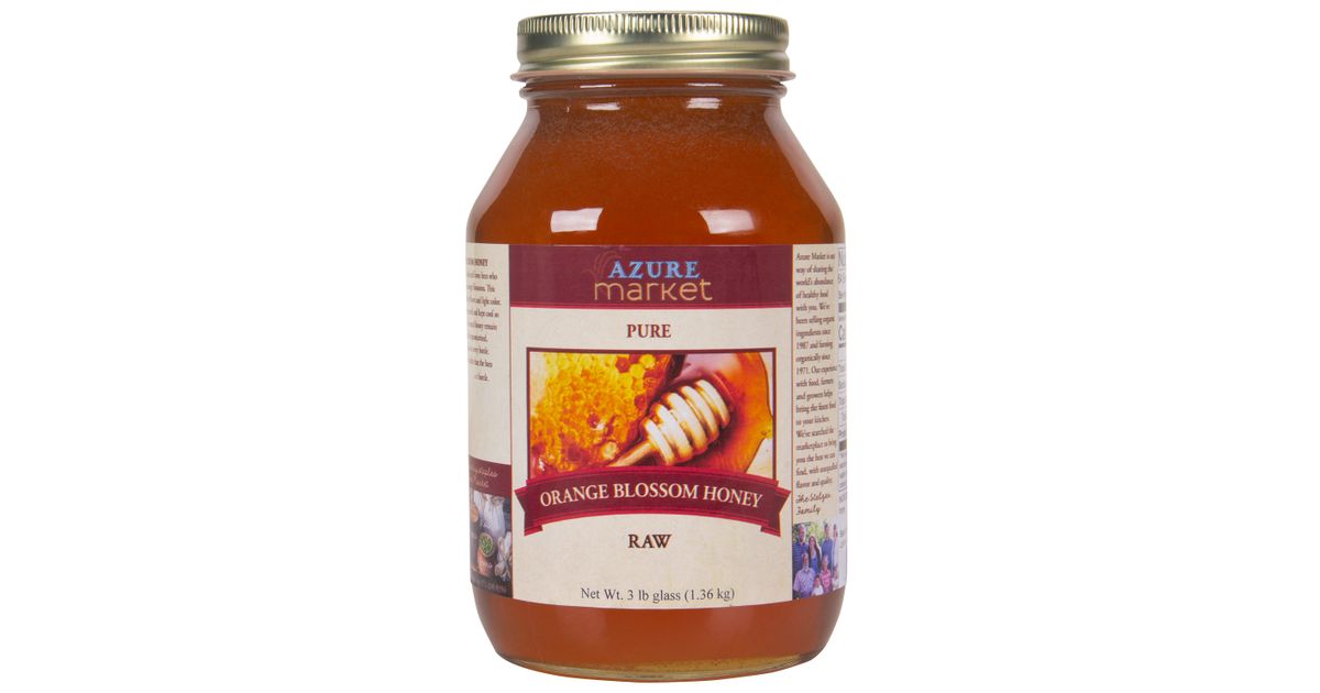 Azure Market Honey, Raw, Orange Blossom - Azure Standard