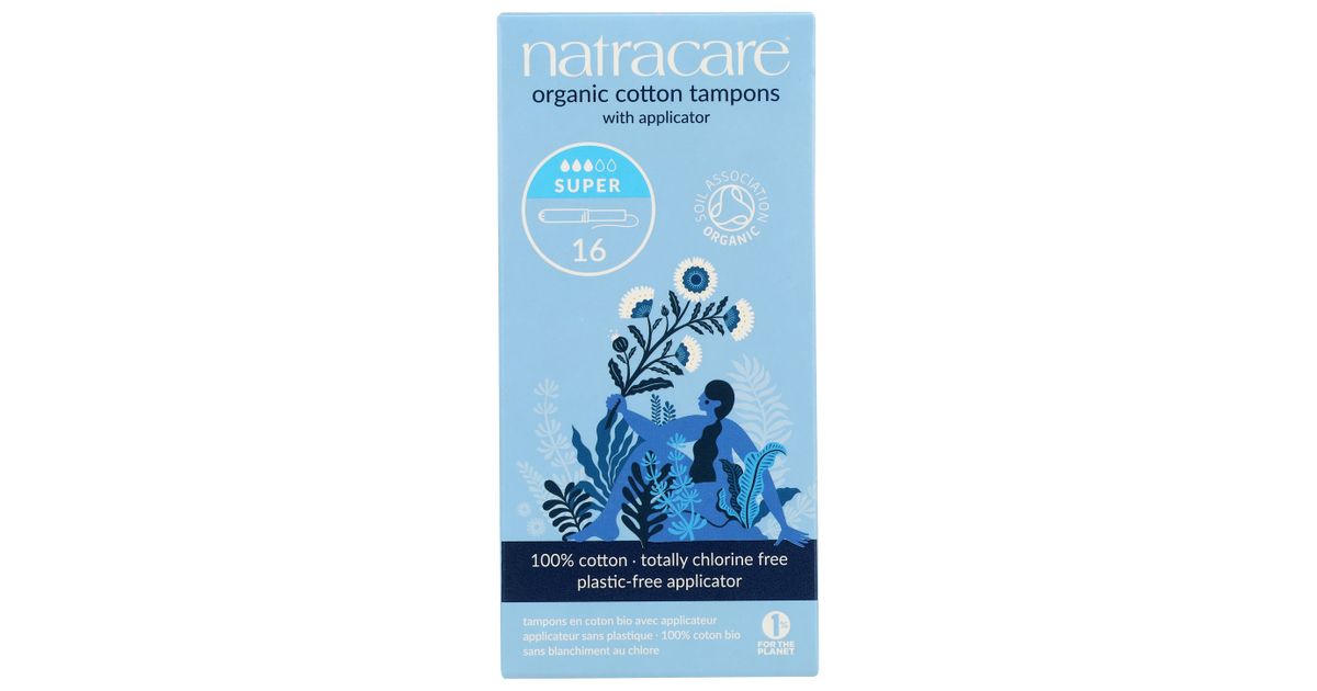 Natracare Super Tampons with Applicator, Organic Azure Standard