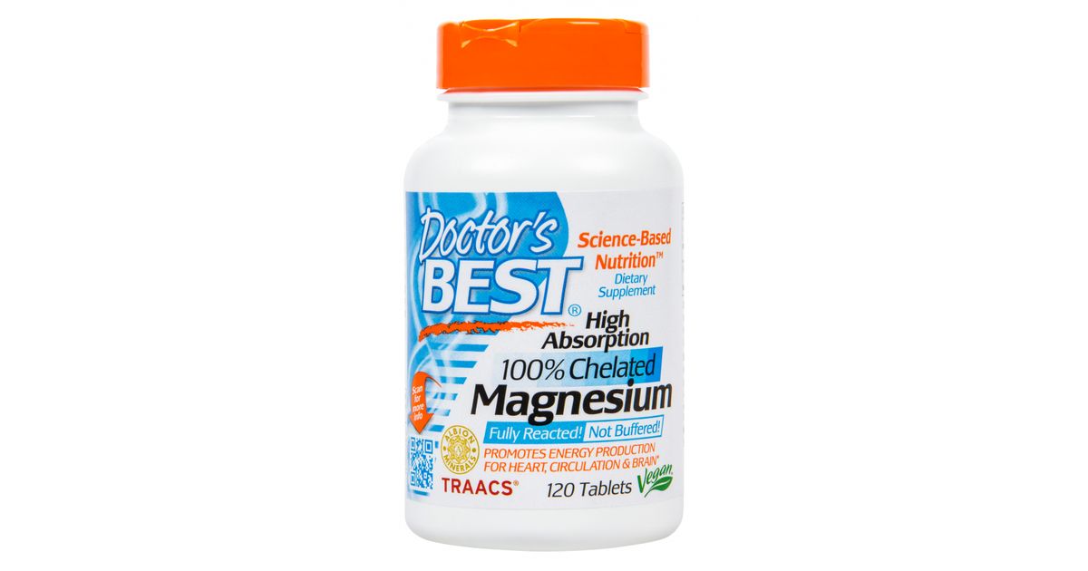 Doctor's Best High Absorption Magnesium 100mg Elemental ...