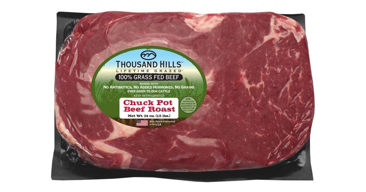 Thousand Hills Chuck Pot Roast, GrassFed, Frozen Azure Standard