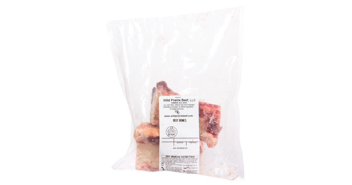 Wild Prairie Beef Beef Knuckle, Broth Bones, GrassFed, Frozen