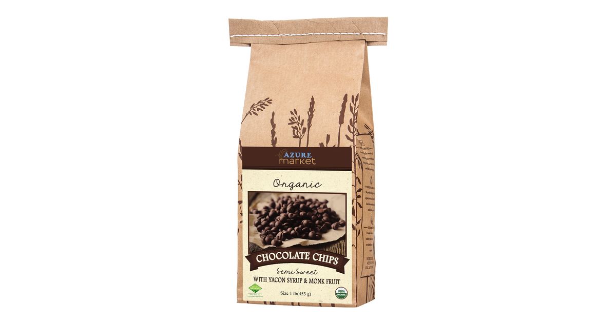 choco新品未使用cygne Azure Market Organics Chocolate Chips, Semi Sweet, Yacon Syrup and