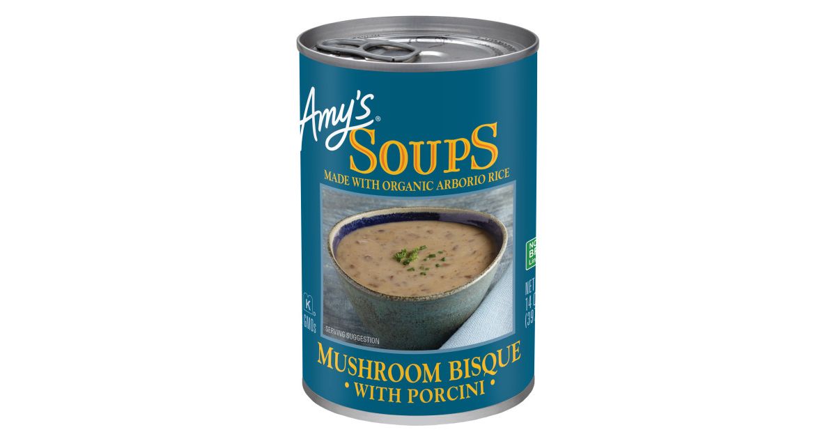 Amy's Mushroom Bisque With Porcini Soup Azure Standard