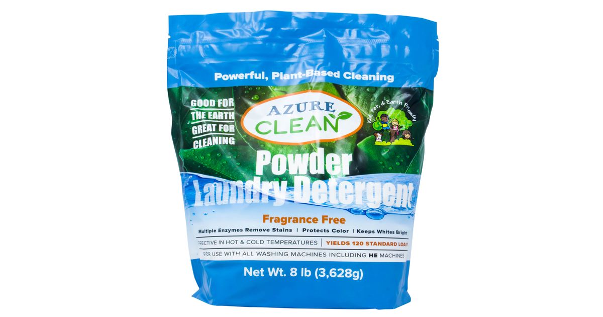 Azure Clean Powder Laundry Detergent (Hot & Cold), Fragrance Free